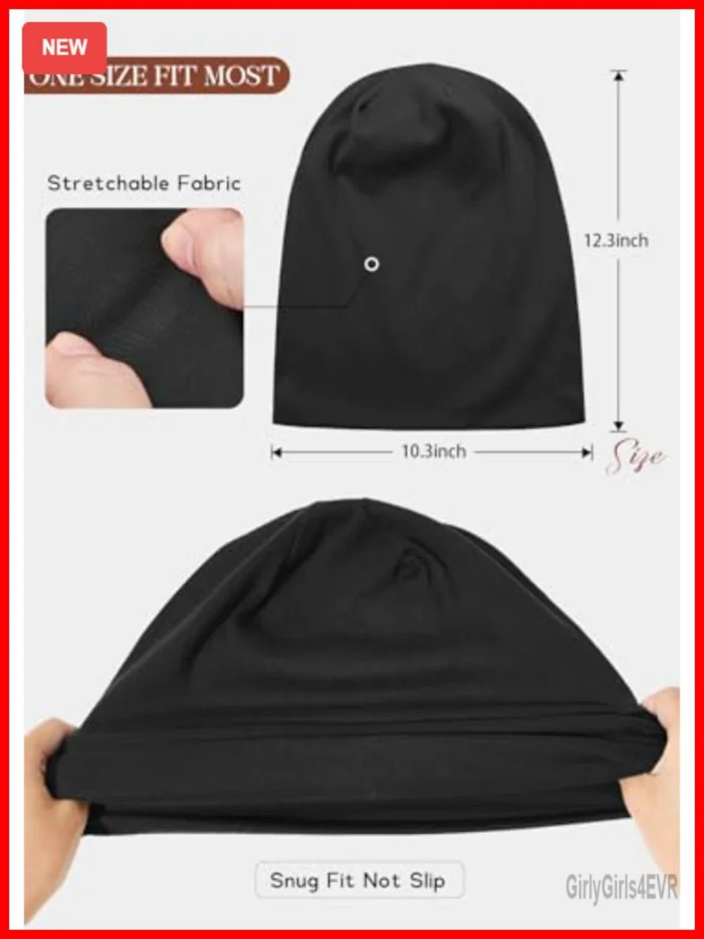 Slouchy Beanie Hat Baggy Cotton Skull Cap Lightweight Hip Hop